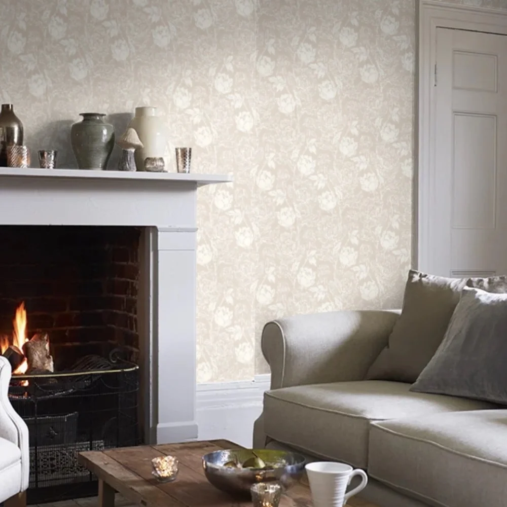 Farrow & Ball Handprinted Wallpaper | Peony | Taupe | 2302